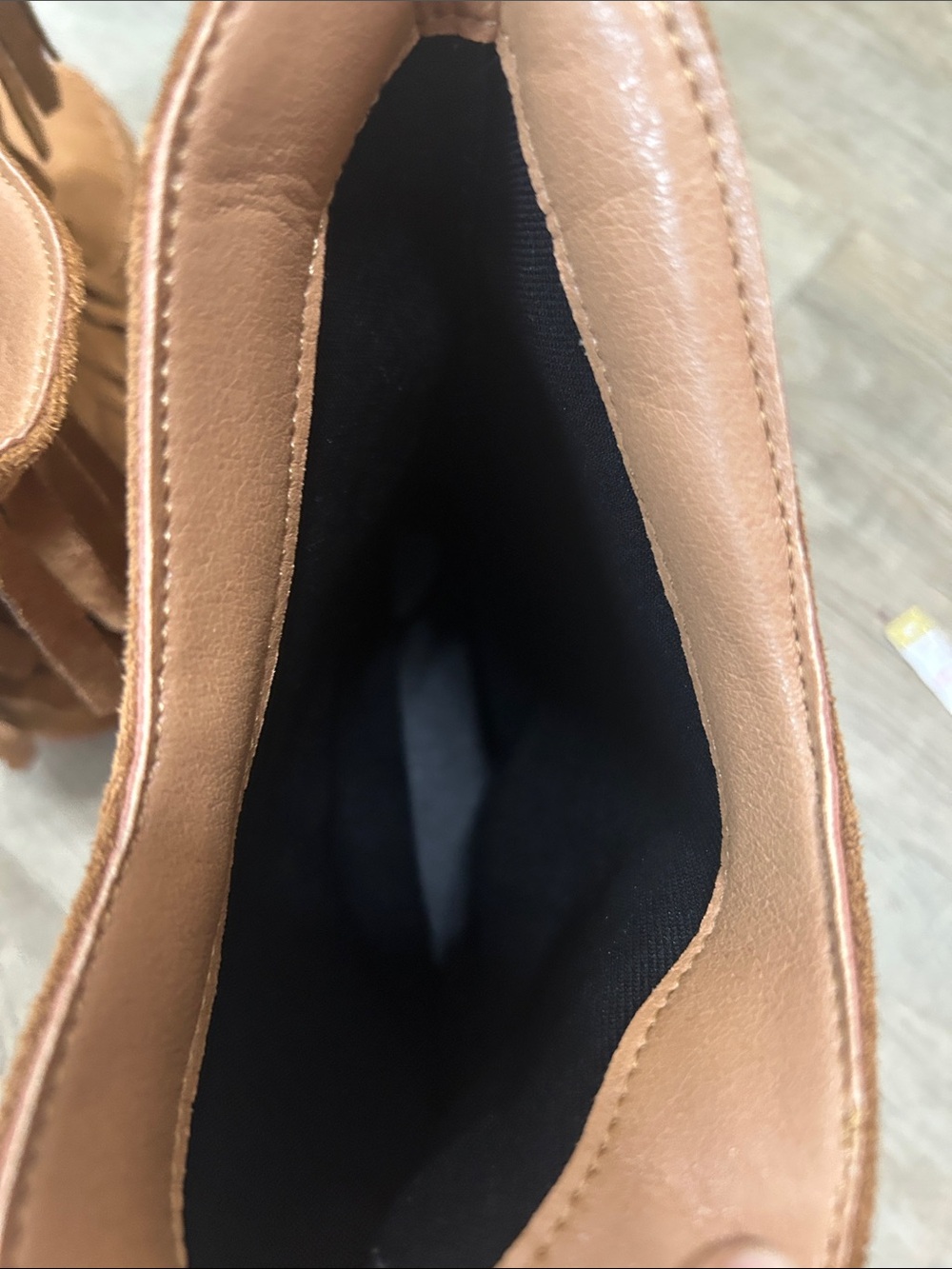 Fringed Faux Suede Moccasin Boots - Brown - Picture 4 of 8